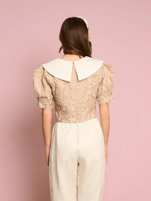 Sister Jane Tops Womenswear Cinnamon Lace Blouse Glamoured Gold