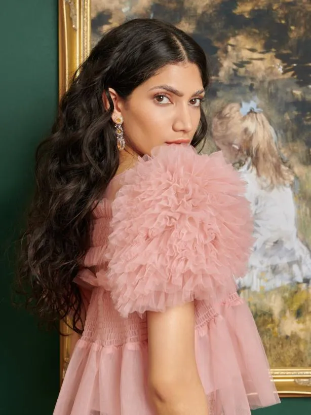 Sister Jane Tops Womenswear DREAM Frida Tulle Ruffle Top Baby Pink