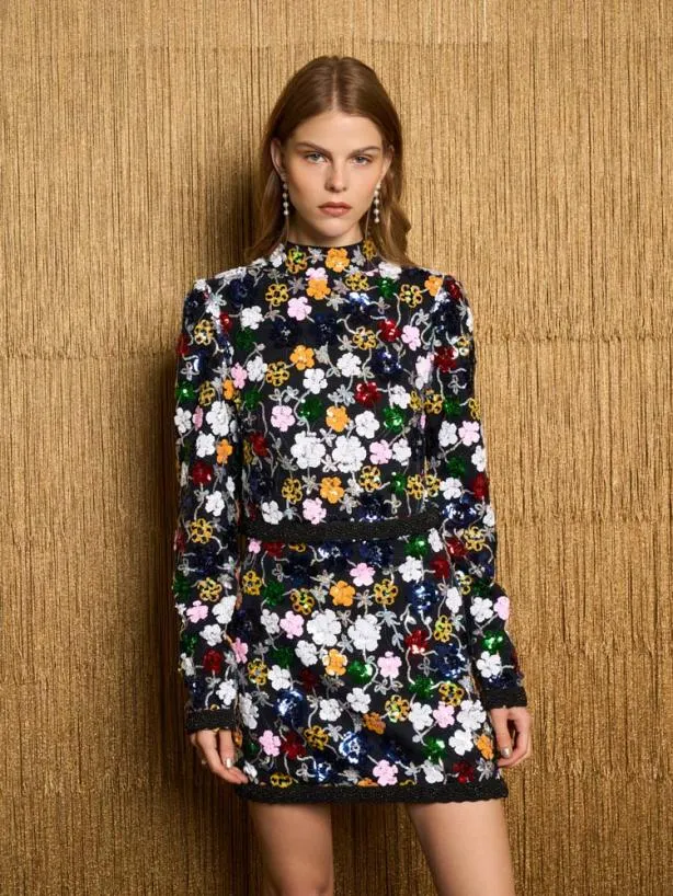 Sister Jane Tops Womenswear DREAM Wonderland Sequin Cropped Top Multicolour