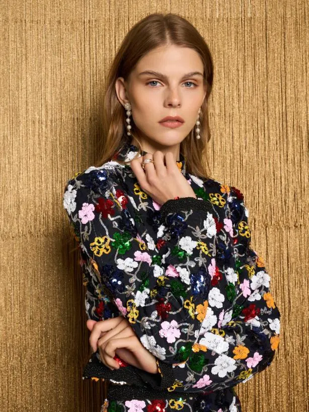 Sister Jane Tops Womenswear DREAM Wonderland Sequin Cropped Top Multicolour