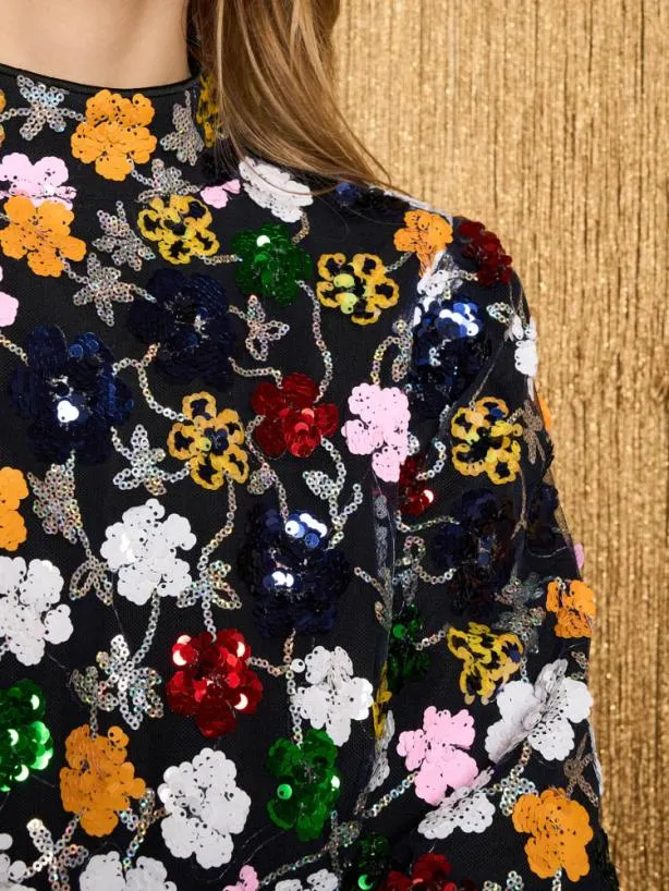 Sister Jane Tops Womenswear DREAM Wonderland Sequin Cropped Top Multicolour