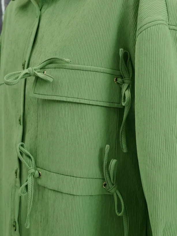 Sister Jane Tops Womenswear Ghospell Hollis Pocket Shirt Pear Green
