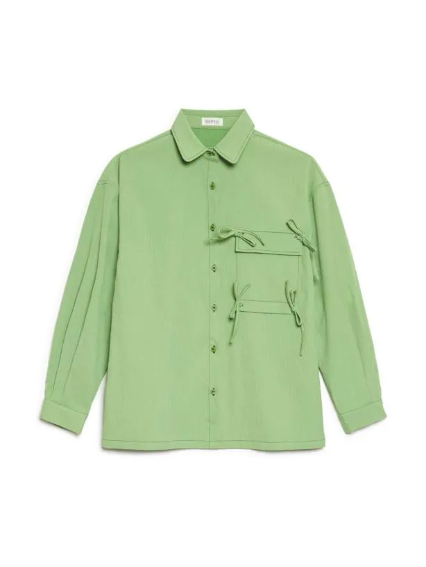 Sister Jane Tops Womenswear Ghospell Hollis Pocket Shirt Pear Green