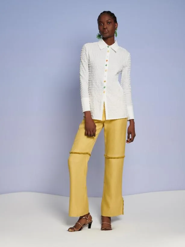 Sister Jane Tops Womenswear Ghospell Nikita Button Shirt Brillant White