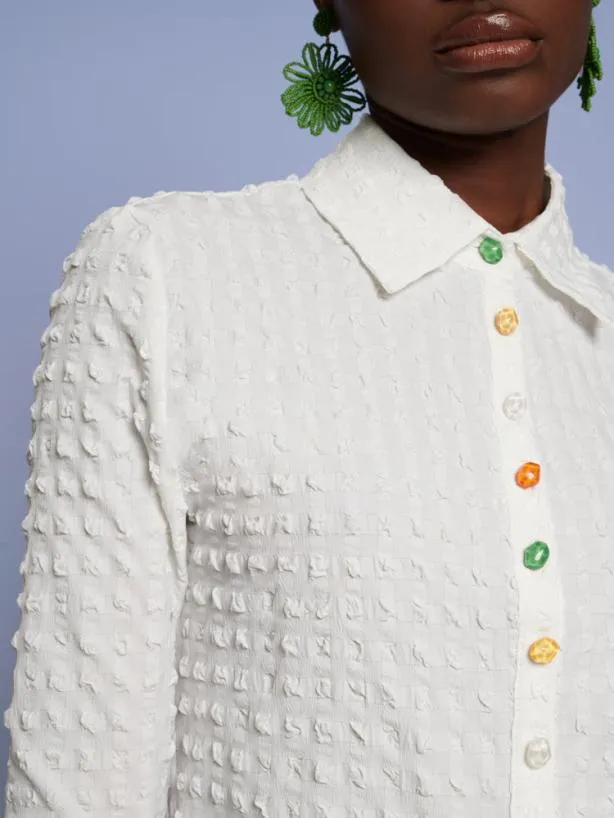 Sister Jane Tops Womenswear Ghospell Nikita Button Shirt Brillant White