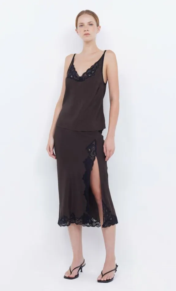 Skirts Shop Bec Bridge Deja Vous Slip Skirt Chocblack