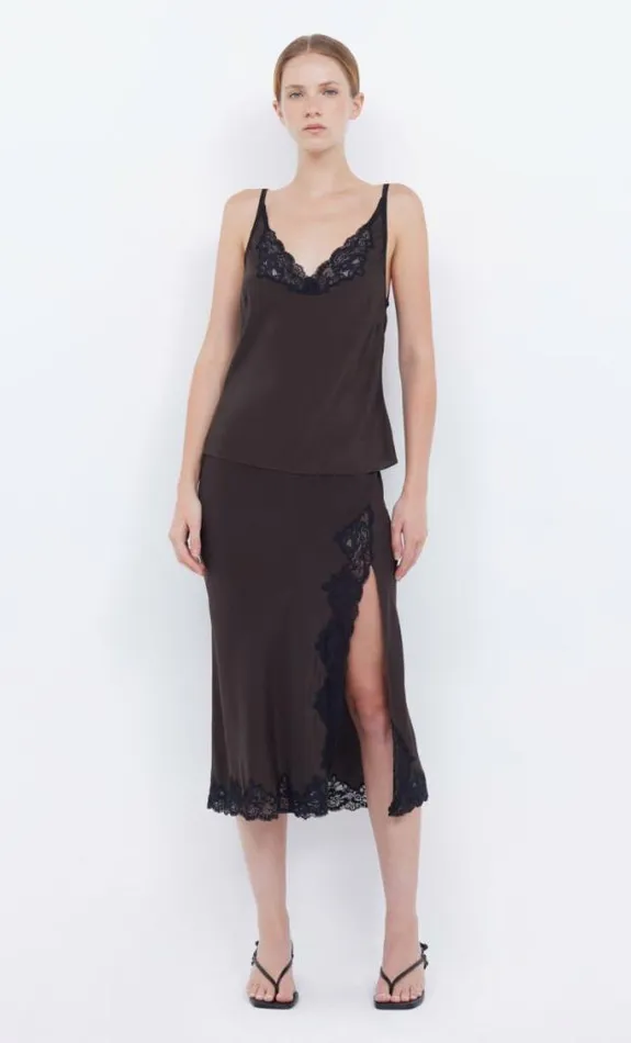 Skirts Shop Bec Bridge Deja Vous Slip Skirt Chocblack