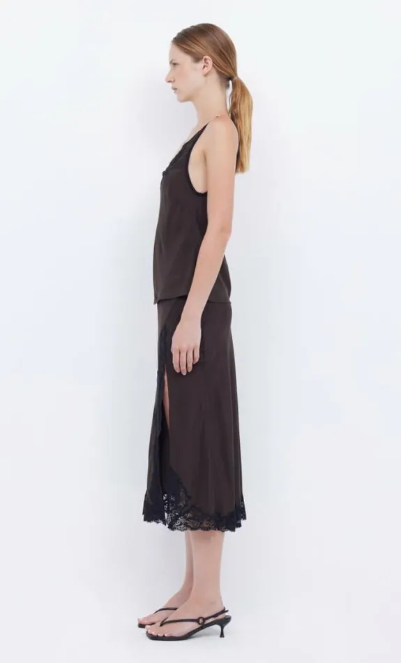 Skirts Shop Bec Bridge Deja Vous Slip Skirt Chocblack