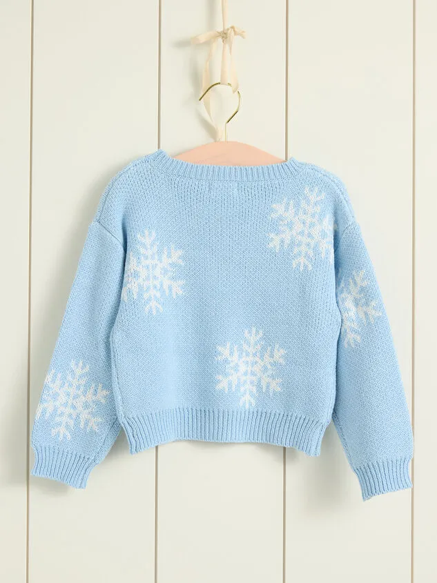 Snowflake Knit Sweater Blue Girl Altar039d State Tops Snowflake Knit Sweater Blue Girl Altar039d State Tops