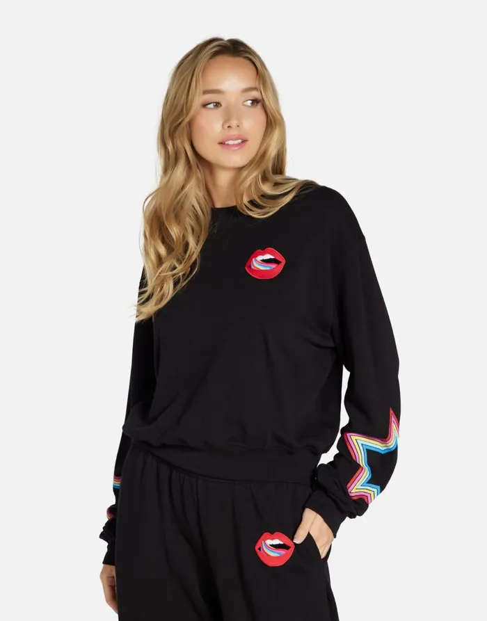 Spalding Candy Lip Black Women Lauren Moshi Long Sleeve