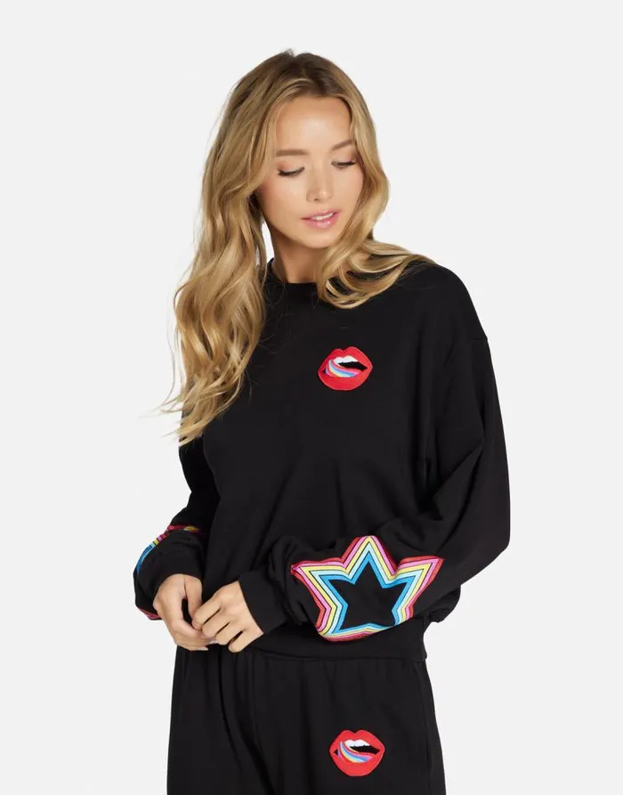 Spalding Candy Lip Black Women Lauren Moshi Long Sleeve