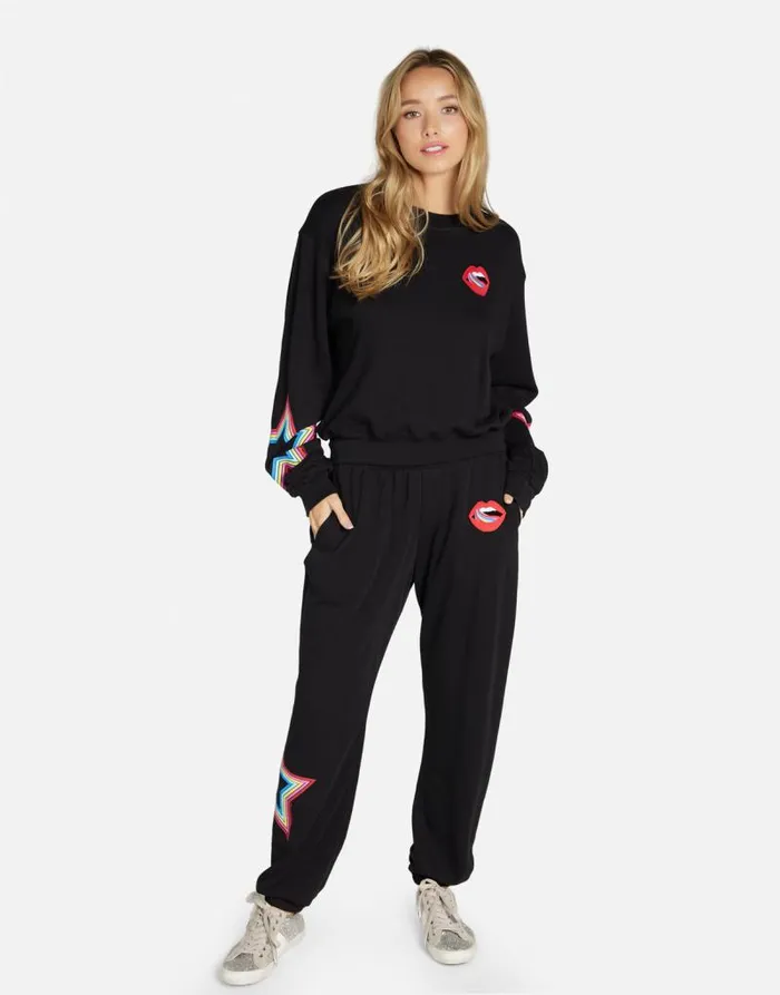 Spalding Candy Lip Black Women Lauren Moshi Long Sleeve