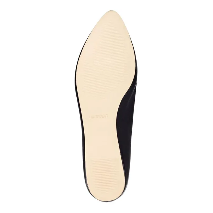Speakup Almond Toe Flats Black Leather Women Nine West Flats Speakup Almond Toe Flats Black Leather Women Nine West Flats