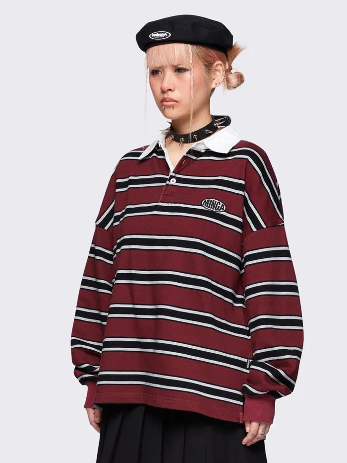 Spencer Striped Polo Women Minga London Tops and TShirts