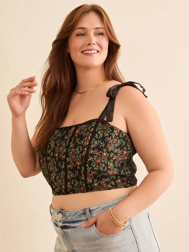 Spencer Tapestry Corset Top Black Women Altar039d State Tops