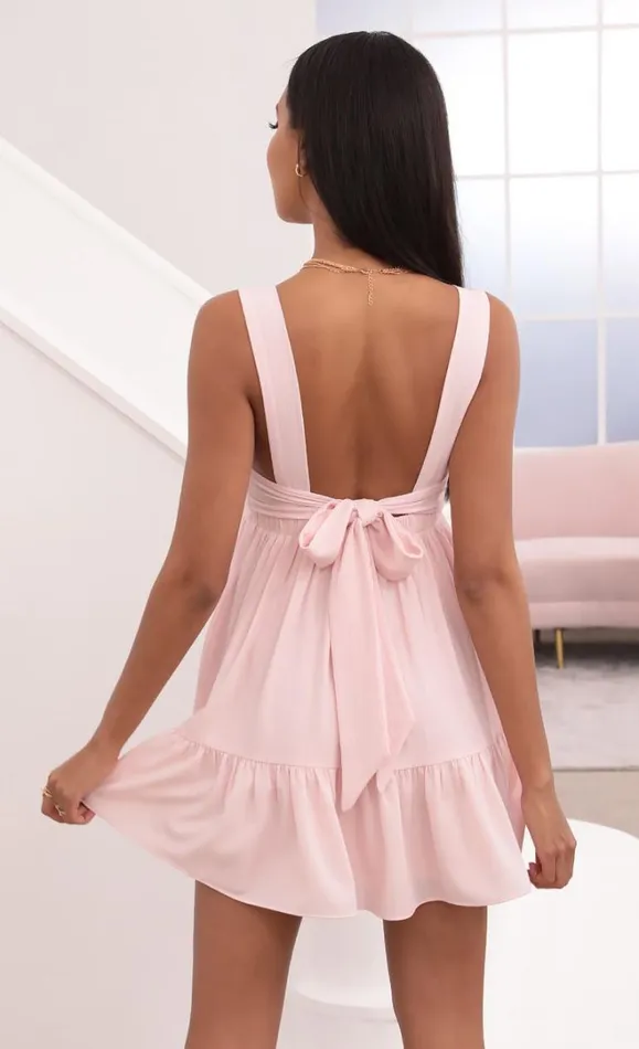 Square Neckline Dress Pink Women LUCY IN THE SKY Mini Dresses Square Neckline Dress Pink Women LUCY IN THE SKY Mini Dresses