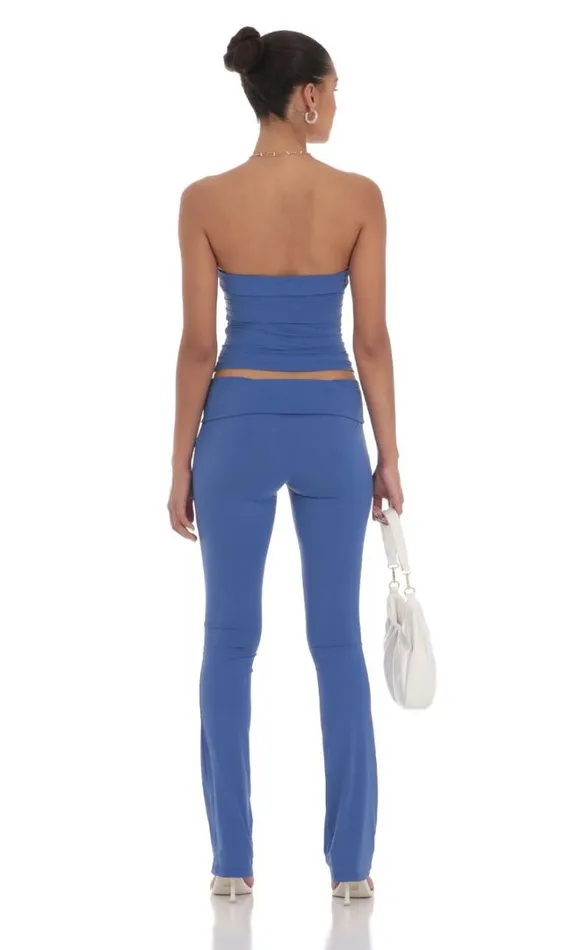 Strapless Two Piece Set Navy Women LUCY IN THE SKY Tops Strapless Two Piece Set Navy Women LUCY IN THE SKY Tops