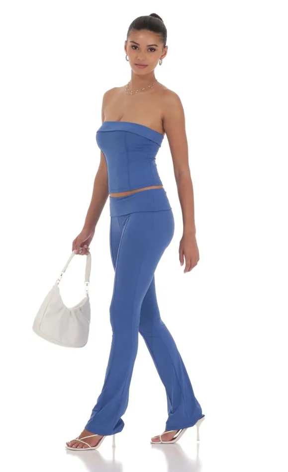 Strapless Two Piece Set Navy Women LUCY IN THE SKY Tops Strapless Two Piece Set Navy Women LUCY IN THE SKY Tops