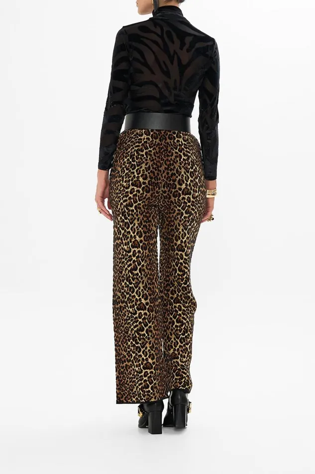 STRETCH VELVET ANIMAL TURTLENECK AMSTERGLAM Amsterglam Womens Camilla Tees