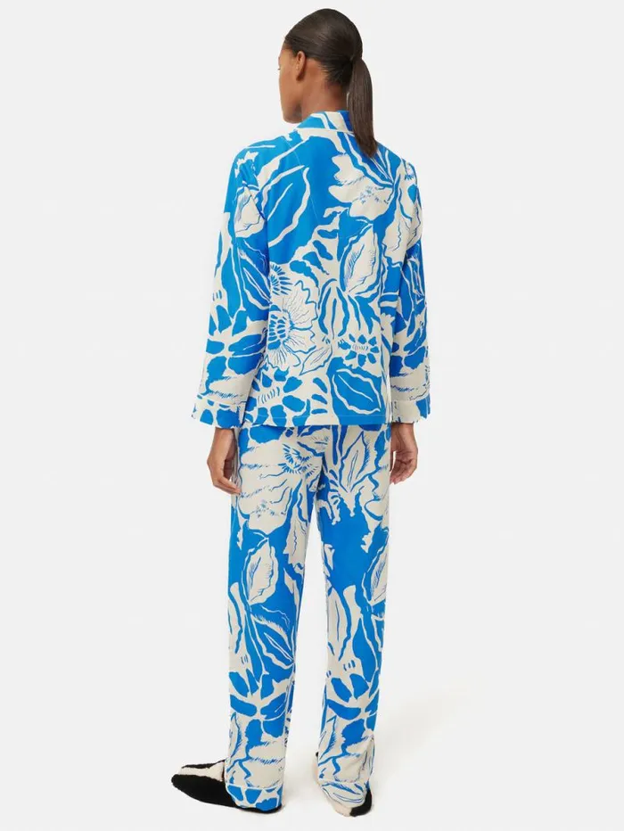 Strokes Floral Pyjama Blue Women Jigsaw Pyjamas and Loungewear