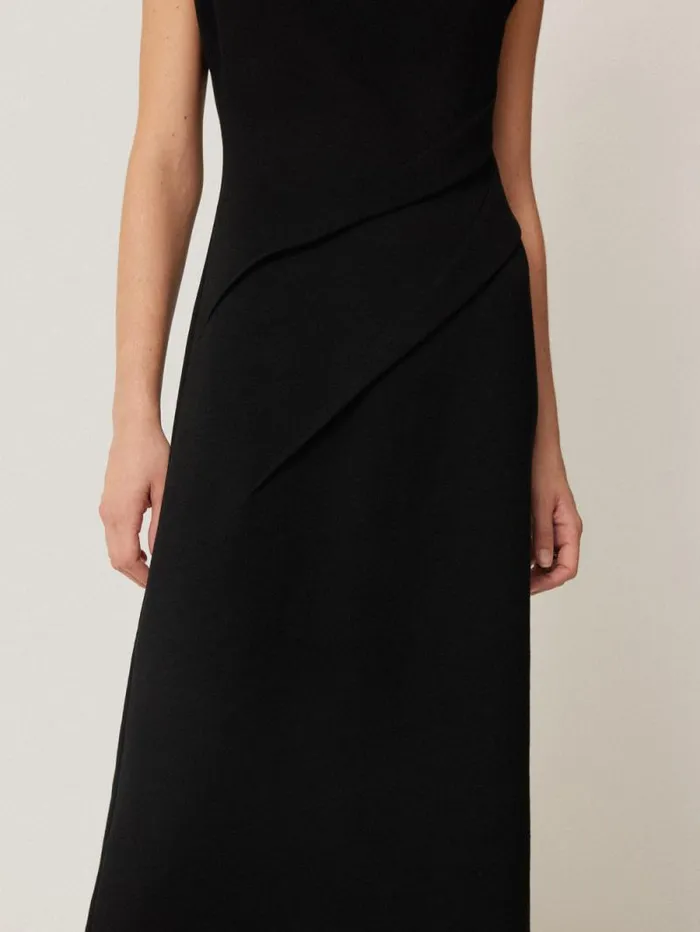 Structured Dart Dress Black Women Jigsaw Dresses and Jumpsuits