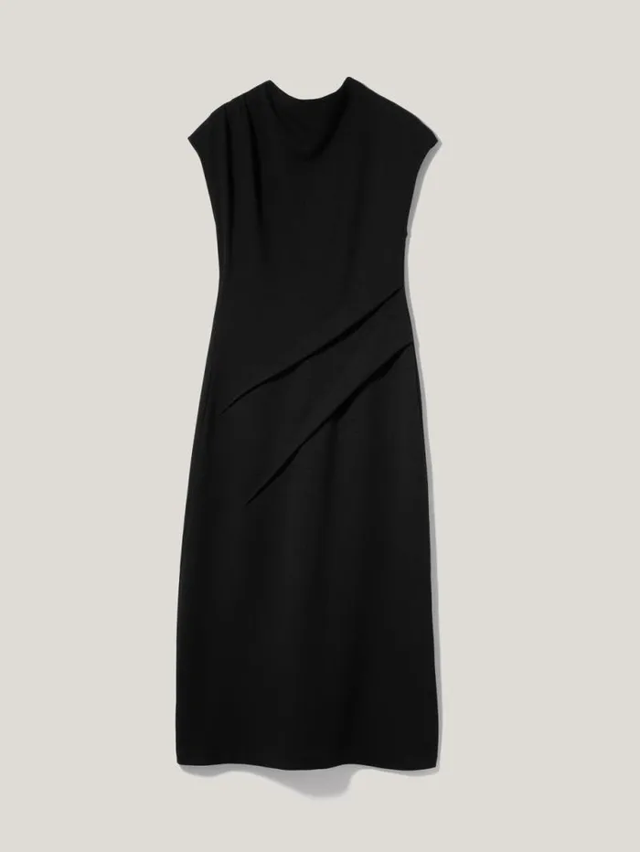 Structured Dart Dress Black Women Jigsaw Dresses and Jumpsuits