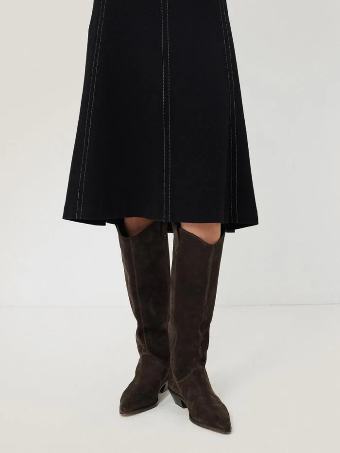 Suede Knee High Western Boot Chocolate Women Jigsaw Boots Suede Knee High Western Boot Chocolate Women Jigsaw Boots