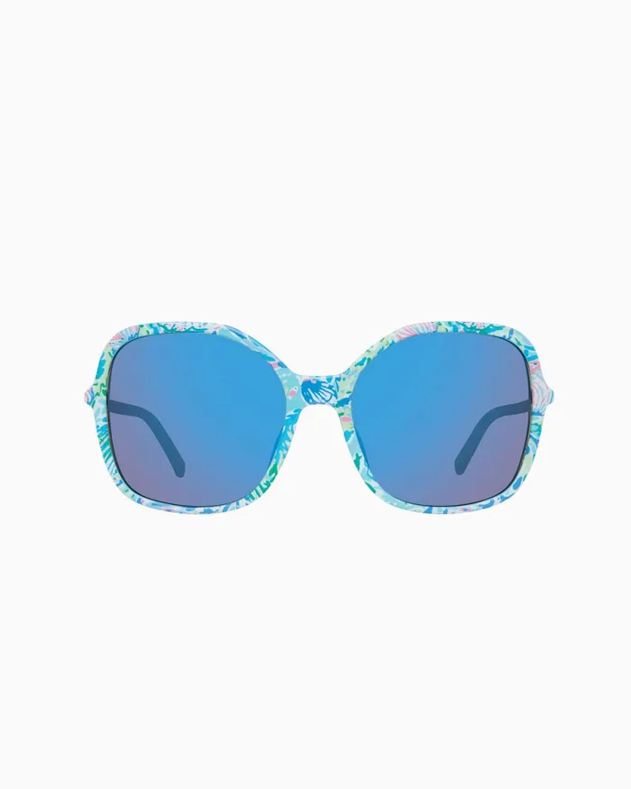 Sunglasses and Eyewear Women Lilly Pulitzer Norah Sunglasses Surf Blue Soleil It On Me