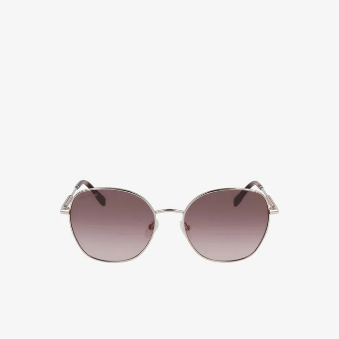 Sunglasses Women Lacoste Women039s Oval Metal Neoheritage Sunglasses Light Gold 712