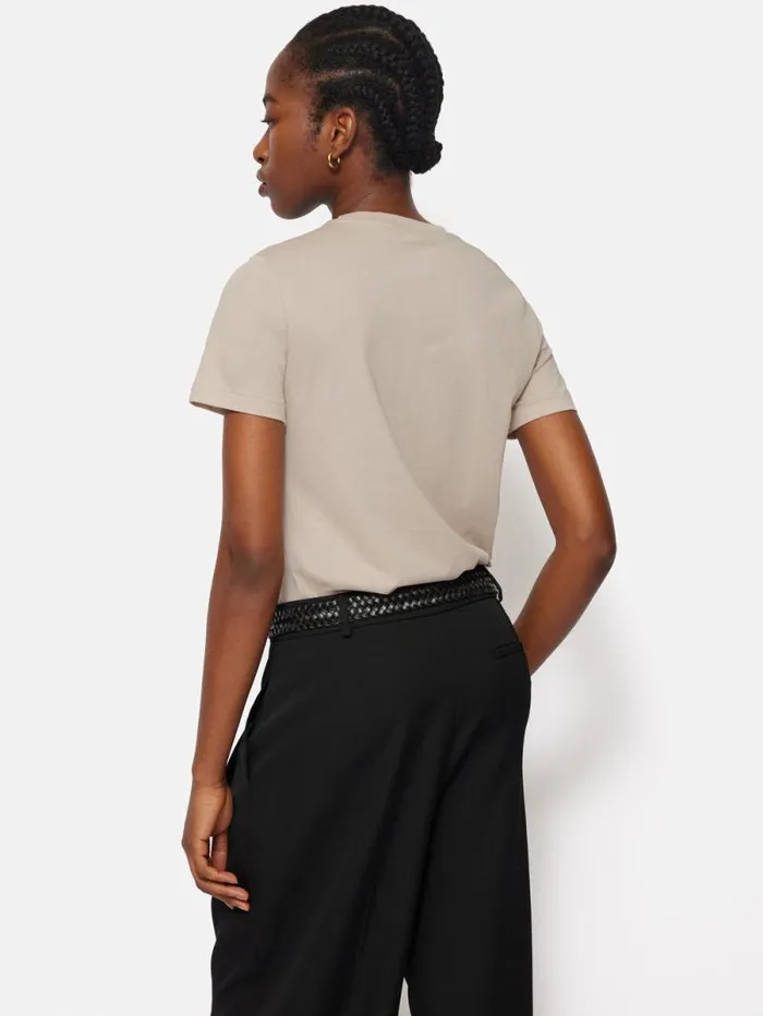 Supima Cotton Crew Neck Tee Ghost Women Jigsaw Shirts and Tops