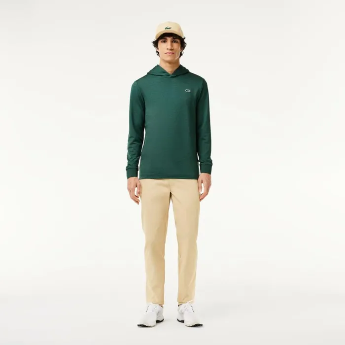 Sweaters and Sweatshirts Men Lacoste Men039s UltraDry Golf Hoodie Green Iwg
