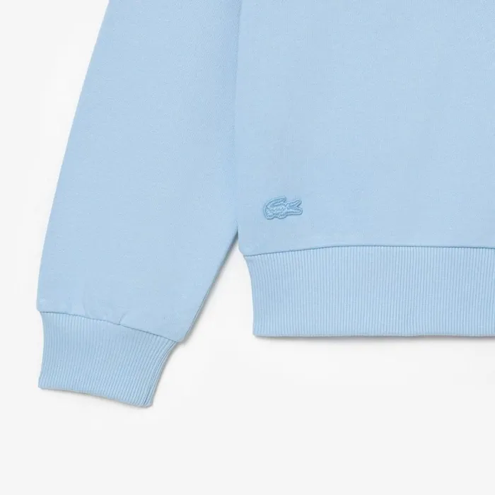 Sweaters and Sweatshirts Women Lacoste Womens Lacoste X Netflix Loose Fit Organic Cotton Fleece Sweatshirt Pastel Blue Hbp