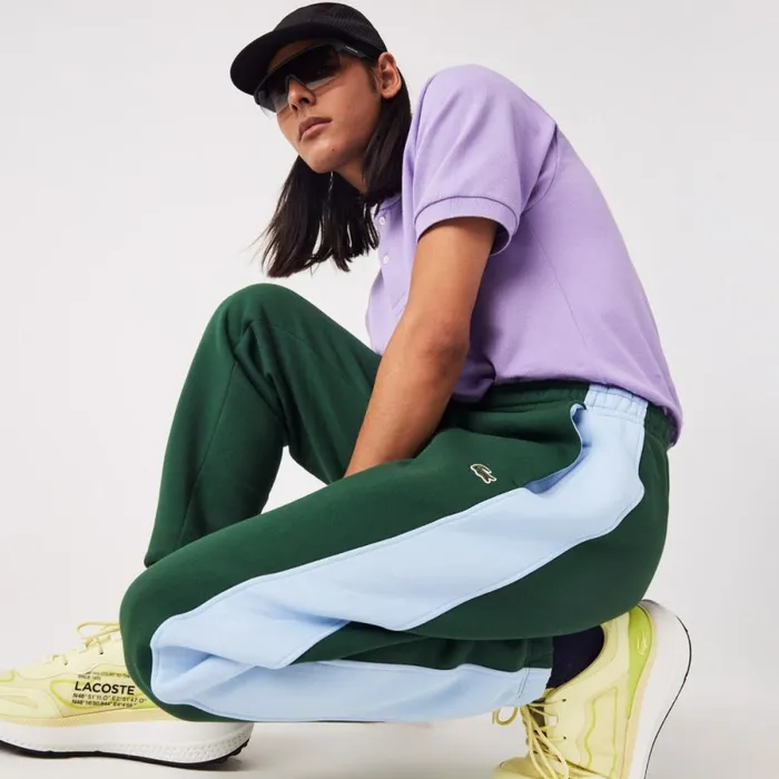 Sweatpants and Trousers Men Lacoste Men039s Contrast Bands Sweatpants Green Blue Dqa