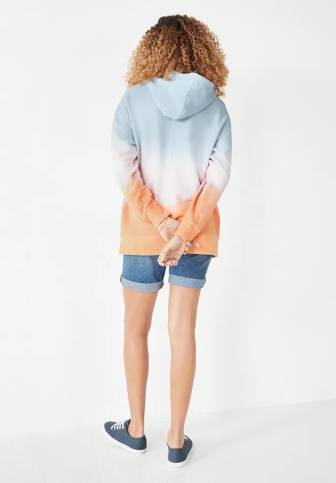Sweatshirts and Hoodies Women Hush Oversized Tie Dye Hoodie Soft Rainbow Ombre