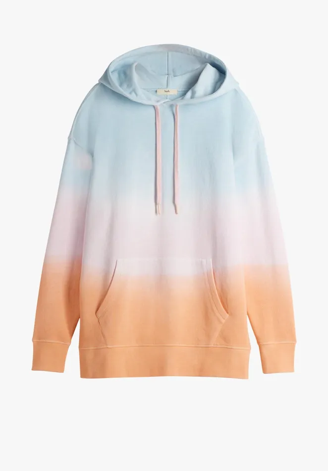 Sweatshirts and Hoodies Women Hush Oversized Tie Dye Hoodie Soft Rainbow Ombre