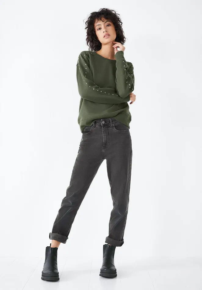 Sweatshirts and Hoodies Women Hush Rachael Classic Sweatshirt Khaki