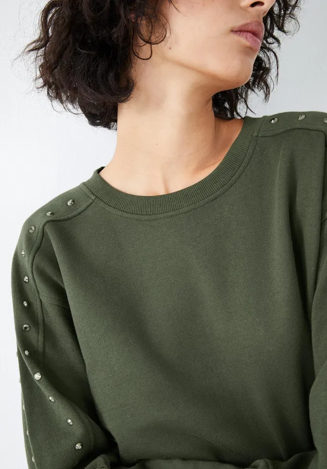 Sweatshirts and Hoodies Women Hush Rachael Classic Sweatshirt Khaki