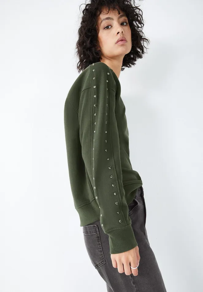 Sweatshirts and Hoodies Women Hush Rachael Classic Sweatshirt Khaki