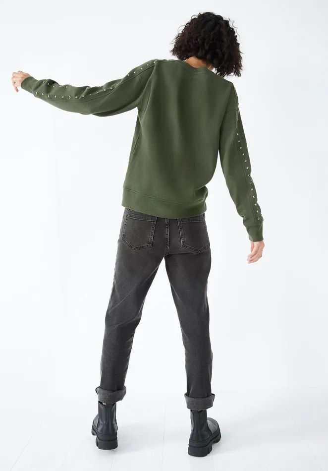 Sweatshirts and Hoodies Women Hush Rachael Classic Sweatshirt Khaki