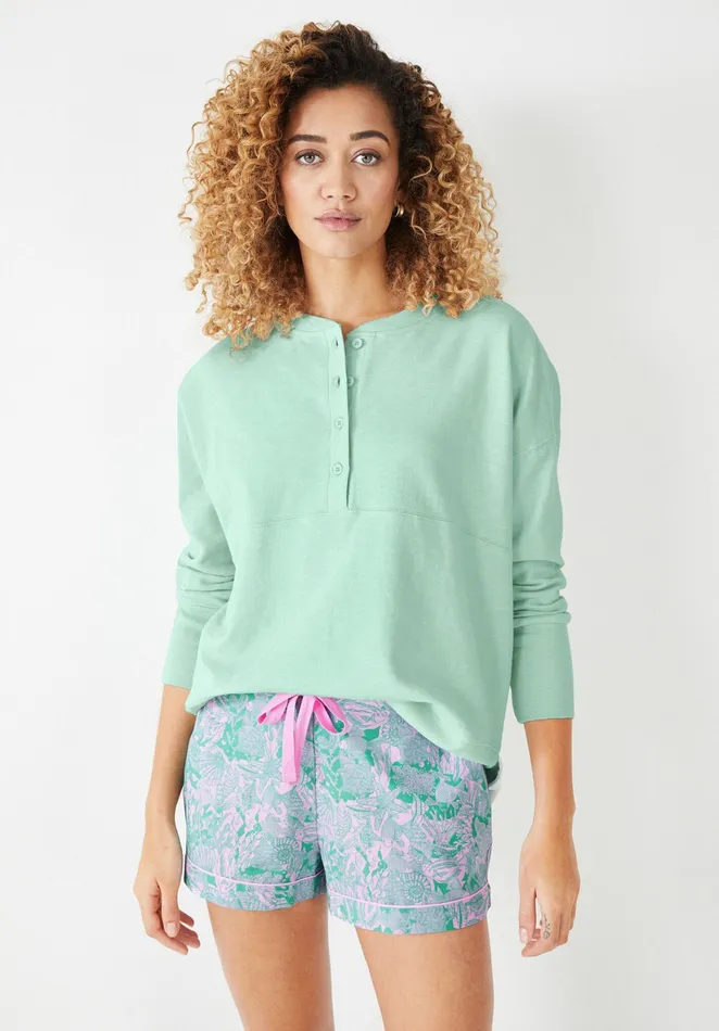 Sweatshirts and Hoodies Women Hush Sawyer Henley Sweatshirt Pastel Green