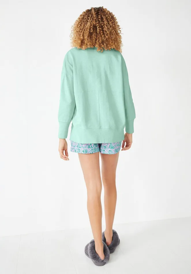 Sweatshirts and Hoodies Women Hush Sawyer Henley Sweatshirt Pastel Green