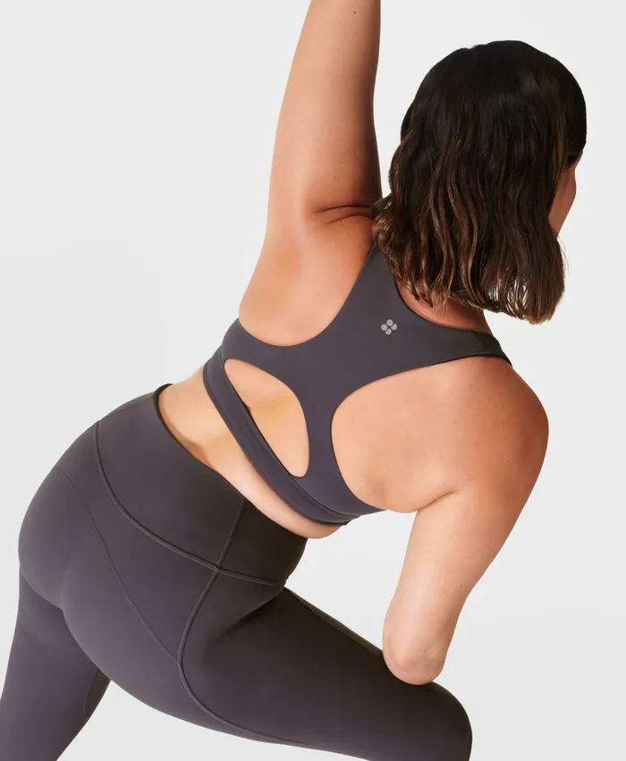 Sweaty Betty Super Soft Reversible Yoga Bra Urbangrey Navyblue Women Underwear