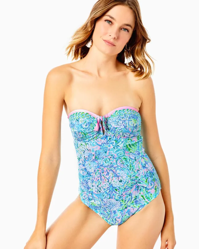 Swim Women Lilly Pulitzer Brin OnePiece Swimsuit Surf Blue Soleil It On Me Swim Women Lilly Pulitzer Brin OnePiece Swimsuit Surf Blue Soleil It On Me