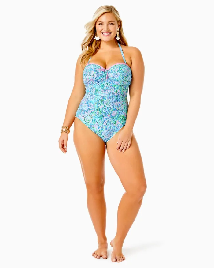 Swim Women Lilly Pulitzer Brin OnePiece Swimsuit Surf Blue Soleil It On Me Swim Women Lilly Pulitzer Brin OnePiece Swimsuit Surf Blue Soleil It On Me
