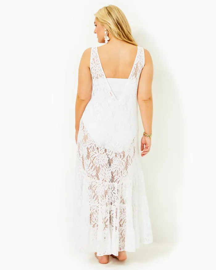 Swim Women Lilly Pulitzer Finnley Lace CoverUp Resort White Paradise Found Lace Swim Women Lilly Pulitzer Finnley Lace CoverUp Resort White Paradise Found Lace