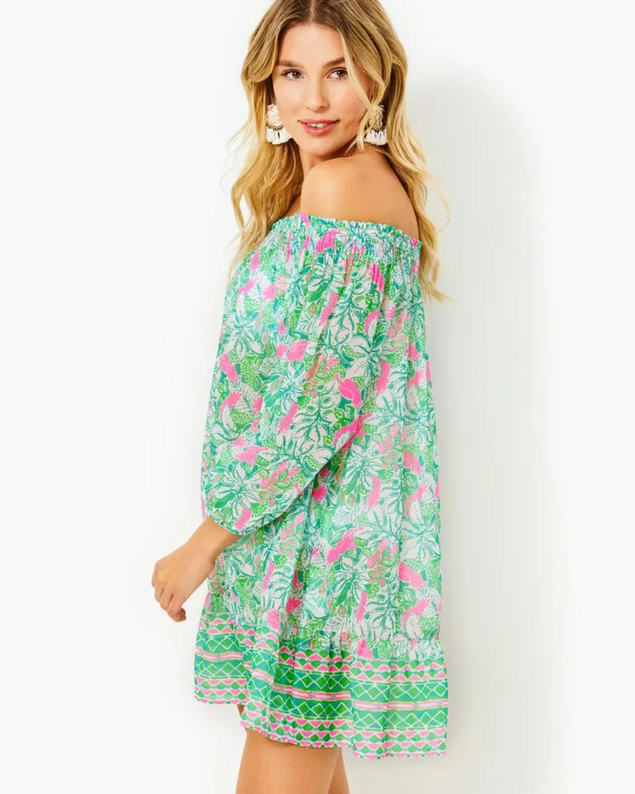 Swim Women Lilly Pulitzer Maribeth CoverUp Botanical Green Just Wing It Engineered Coverup Swim Women Lilly Pulitzer Maribeth CoverUp Botanical Green Just Wing It Engineered Coverup