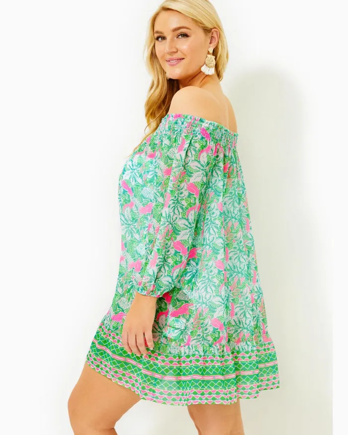Swim Women Lilly Pulitzer Maribeth CoverUp Botanical Green Just Wing It Engineered Coverup Swim Women Lilly Pulitzer Maribeth CoverUp Botanical Green Just Wing It Engineered Coverup