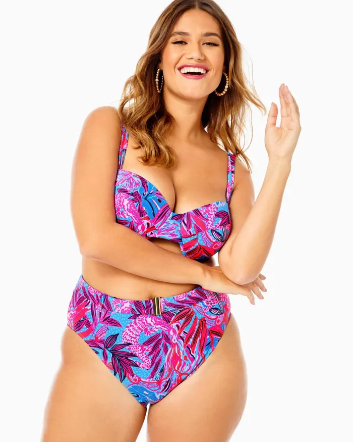 Swim Women Lilly Pulitzer Mayz Bandeau Swim Top Ruby Red Swim Women Lilly Pulitzer Mayz Bandeau Swim Top Ruby Red