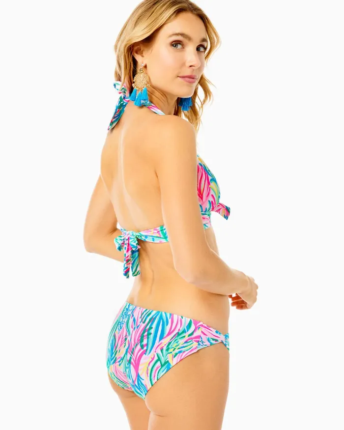 Swim Women Lilly Pulitzer Zarah Bikini Bottom Multi Sea Turtle Soiree