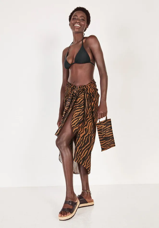 Swimwear Women Hush Romy Beach Sarong Tiger